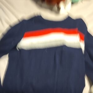 Roots Crewneck Sweater Blue and Red Casual Style